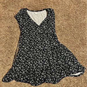 Blue floral mini dress